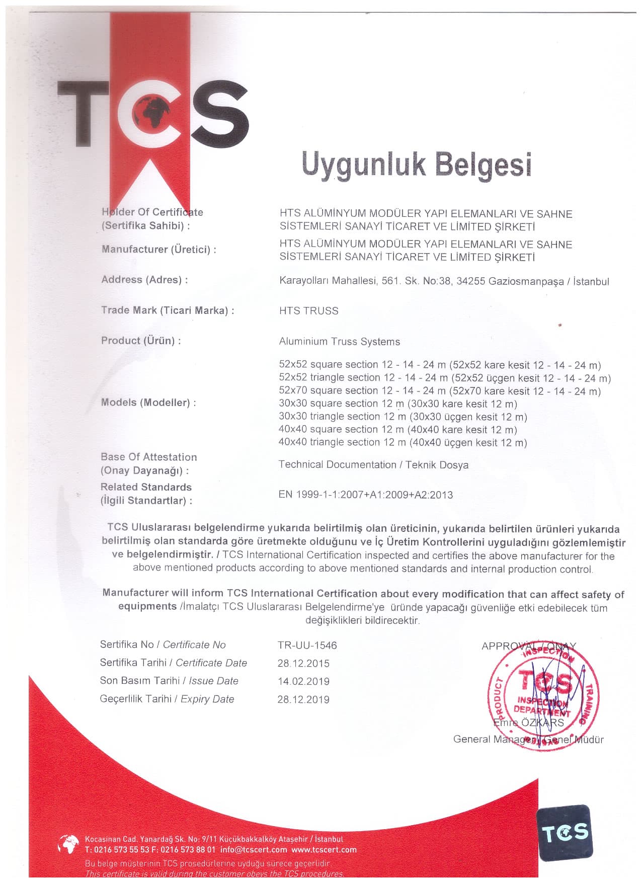 Uygunluk Belgesi